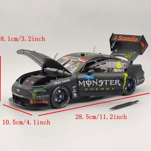 1/18 Authentic MONSTER ENERGY RACING #6 FORD MUSTANG GT 2019 CAMERON WATERS's - Picture 3 of 12